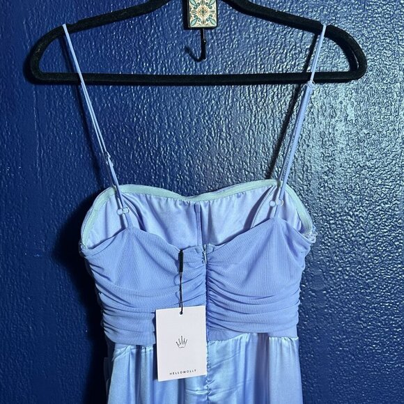 Hello Molly Fortune Seeker Midi Dress Blue Semi-lined Slight-stretch Party - Picture 9 of 15